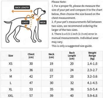 Jacket Size Chart